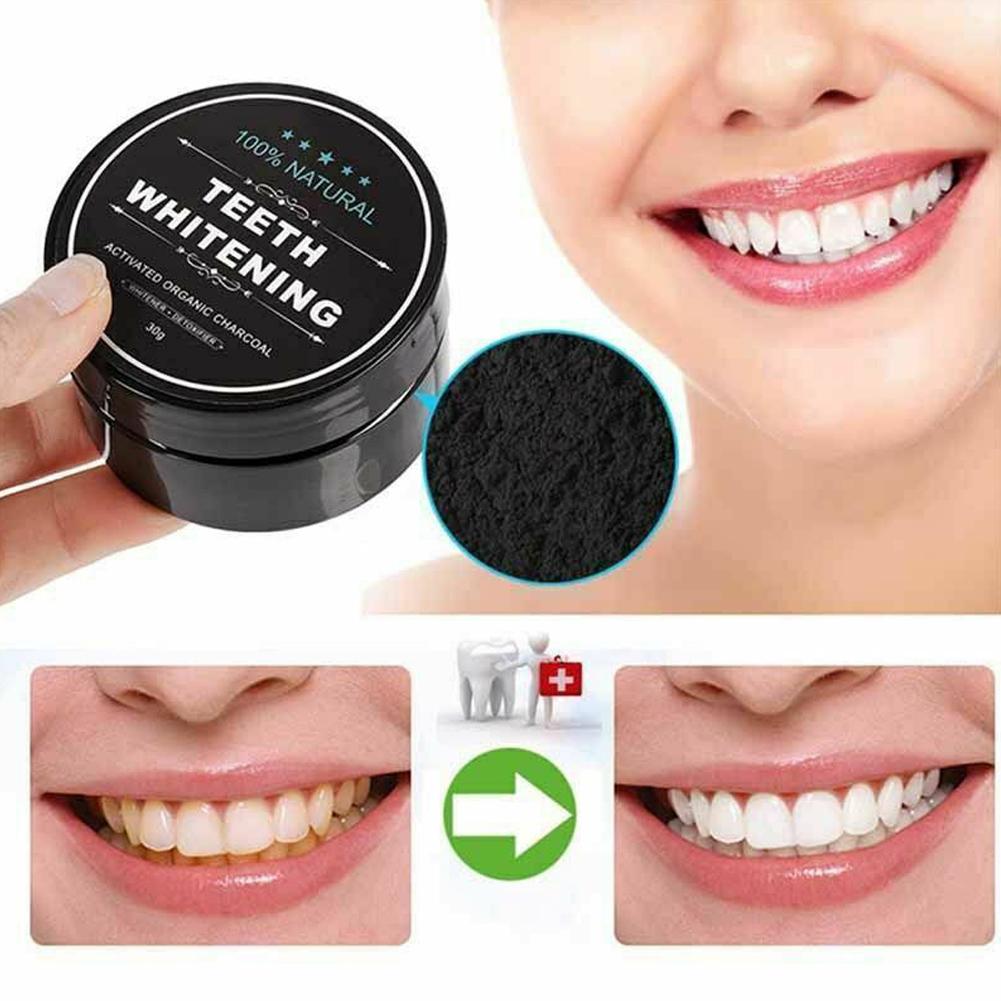 Teeth Whitening Charcoal Powder - Polvere di Carbone Attivo Organico per