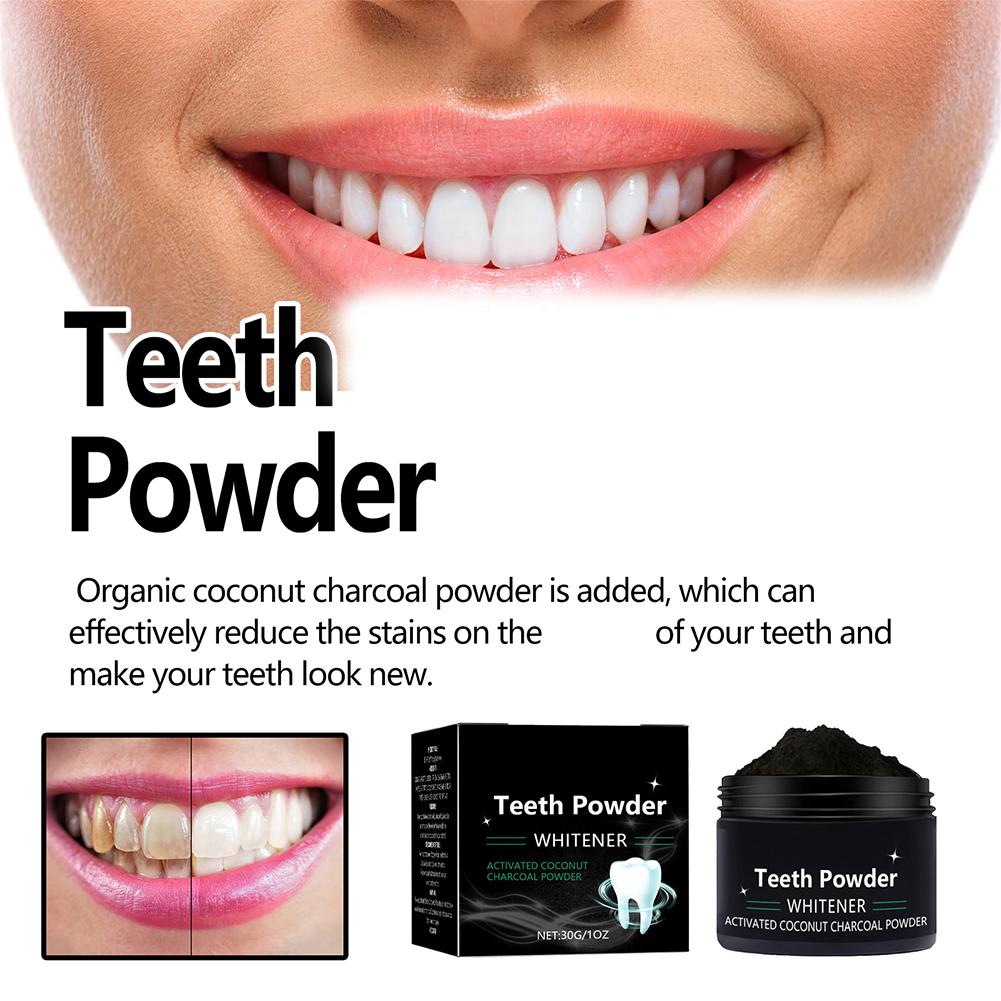 Teeth Whitening Charcoal Powder - Polvere sbiancante per denti, polvere naturale