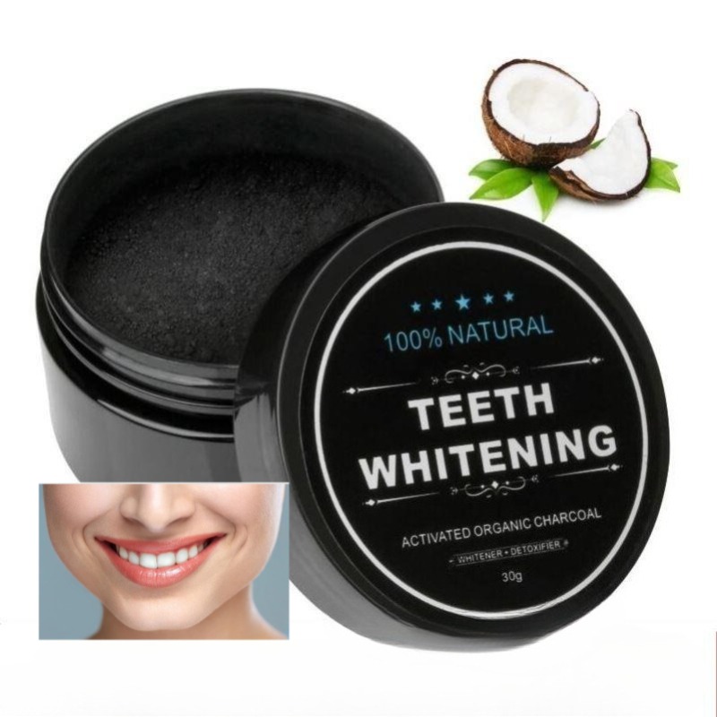 Teeth Whitening Charcoal Powder - 1 scatola di polvere per sbiancamento