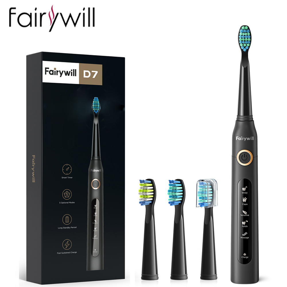 Electric Toothbrush Sonic - Fairywill Spazzolino elettrico sonico Carica USB