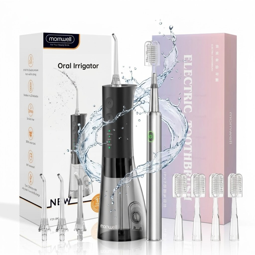 Electric Toothbrush Sonic - Idropulsore con Spazzolino Elettrico, Kit Ricaricabile