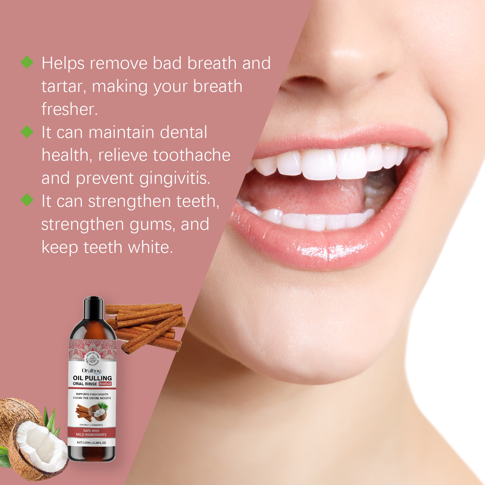 Olio per tirare il cocco Collu - Teeth Whitening With Coconut Oil recensione e prezzo