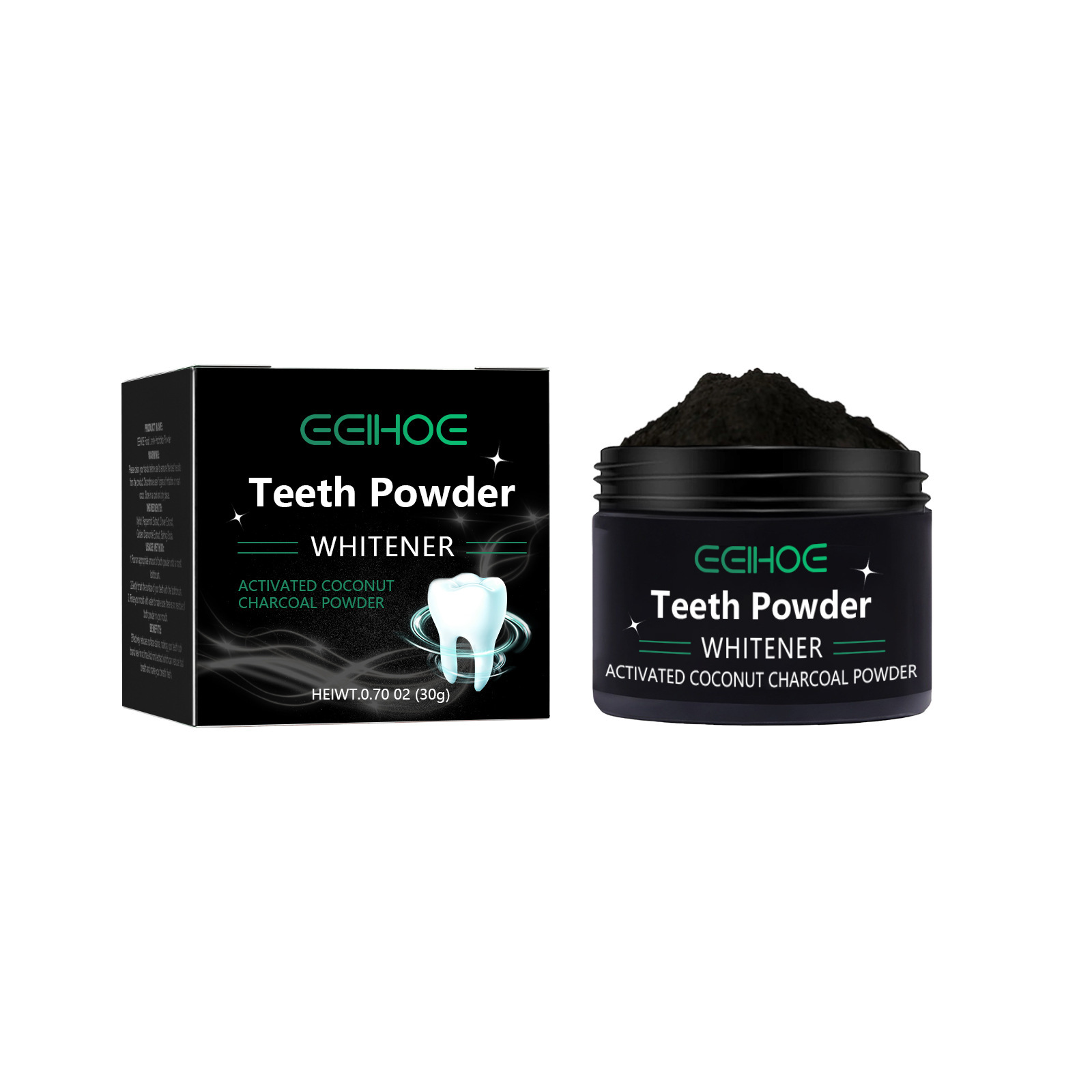 EELHOE Polvere di carbone per  - Teeth Whitening Charcoal Powder recensione e prezzo