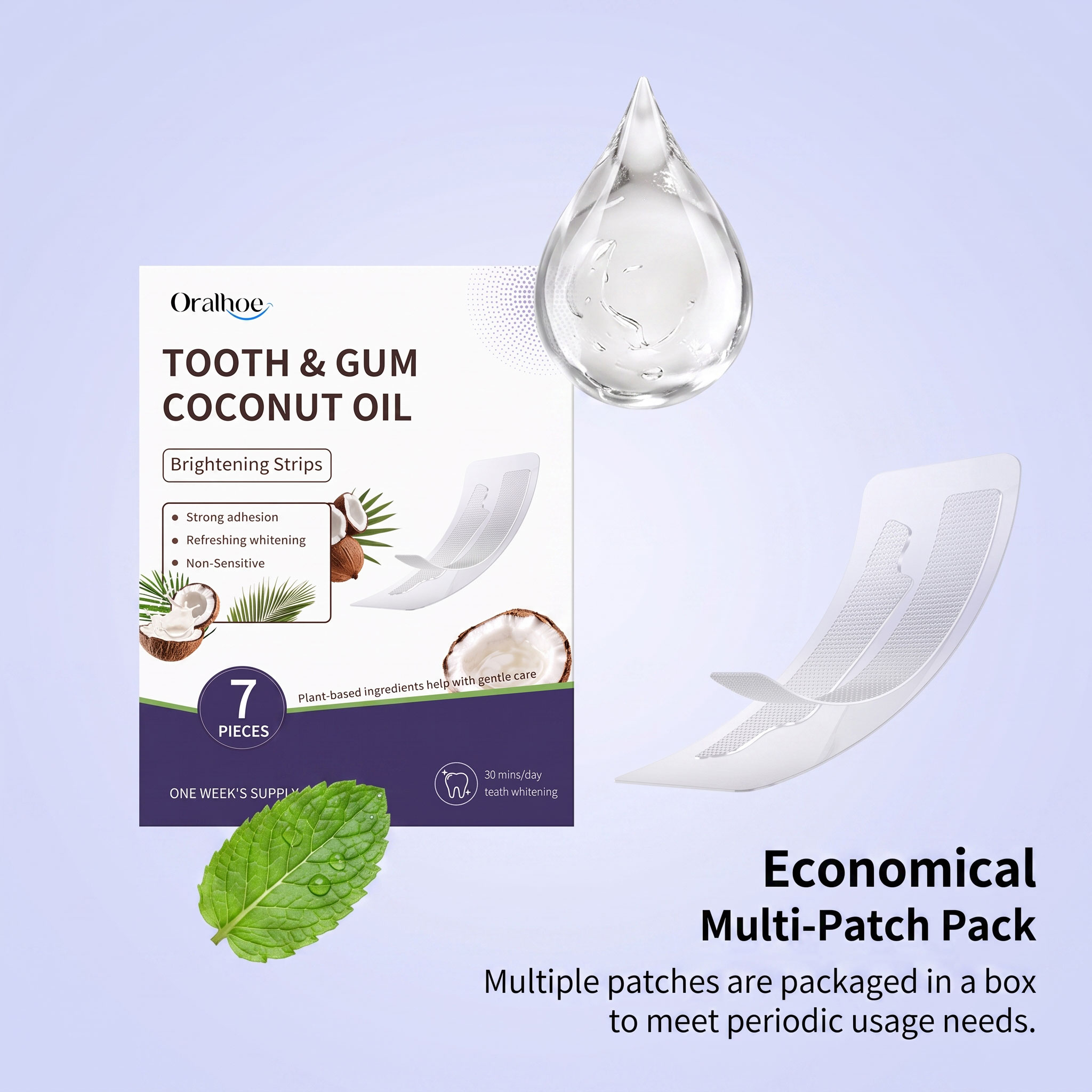 Strisce Sbiancanti per Denti a - Teeth Whitening With Coconut Oil recensione e prezzo