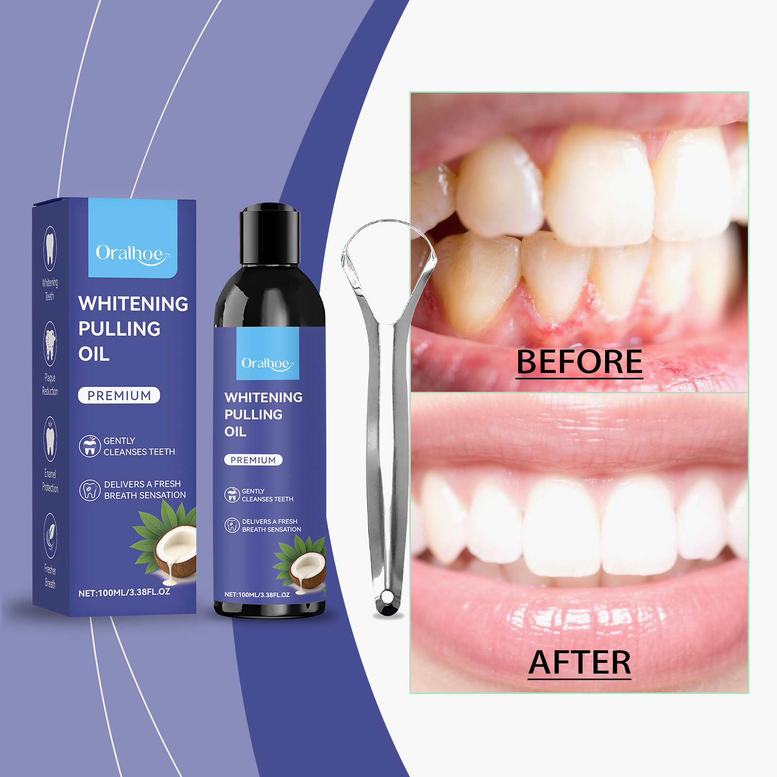 Collutorio alla Menta e Olio d - Teeth Whitening With Coconut Oil recensione e prezzo