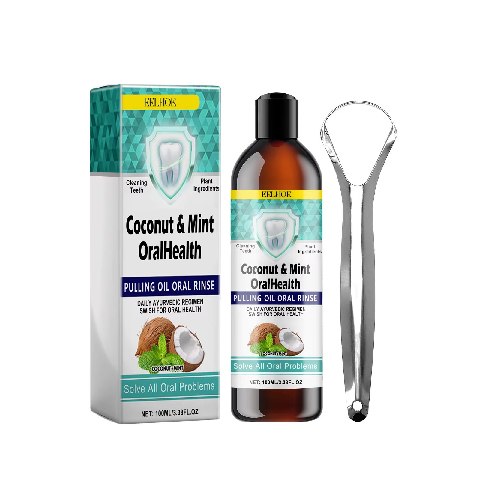 EELHOE Menta Olio di Cocco Tir - Teeth Whitening With Coconut Oil recensione e prezzo