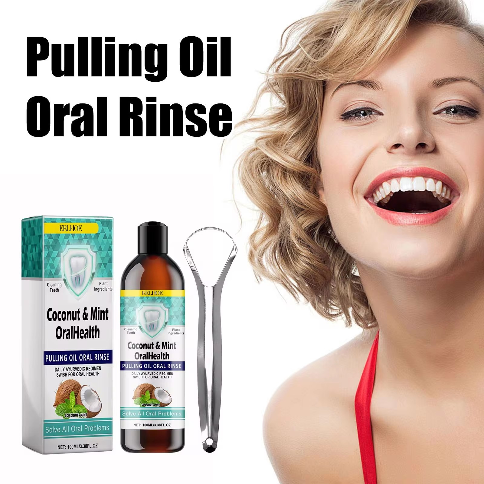 EELHOE Menta Olio di Cocco Tir - Teeth Whitening With Coconut Oil recensione e prezzo