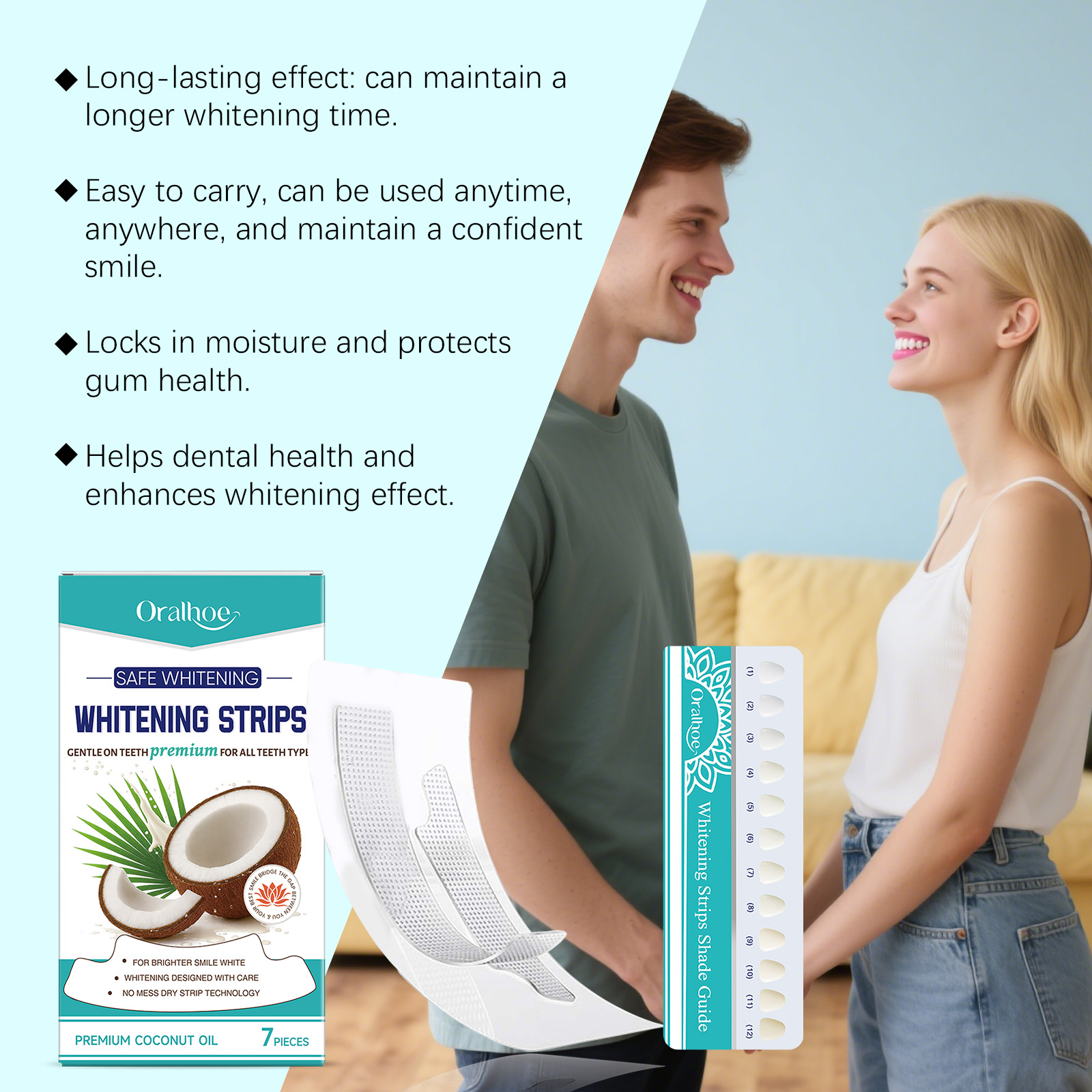 Strisce sbiancanti per denti a - Teeth Whitening With Coconut Oil recensione e prezzo
