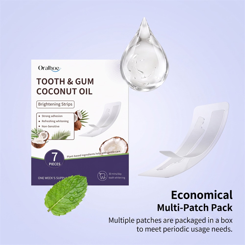 7 strisce sbiancanti per gengi - Teeth Whitening With Coconut Oil recensione e prezzo