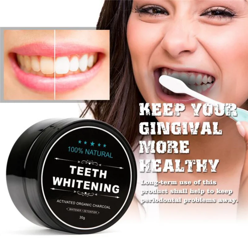 Prodotti per lo sbiancamento d - Teeth Whitening Charcoal Powder recensione e prezzo